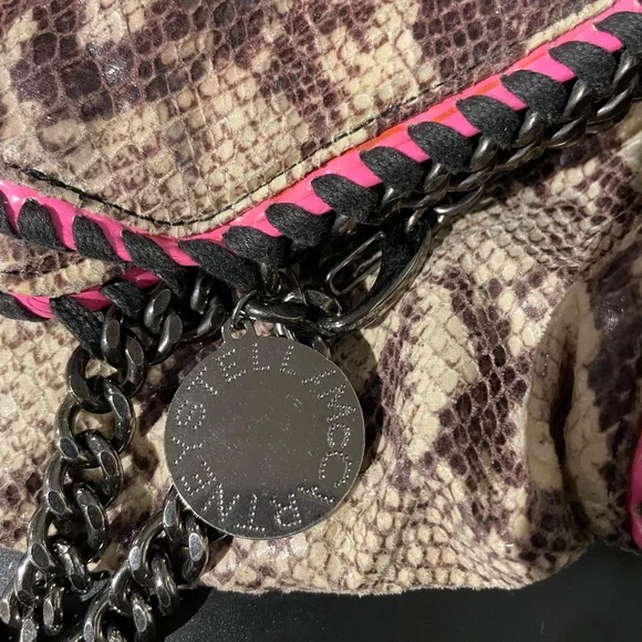 Stella McCartney Falabella Snakeskin Pink Shoulder Bag